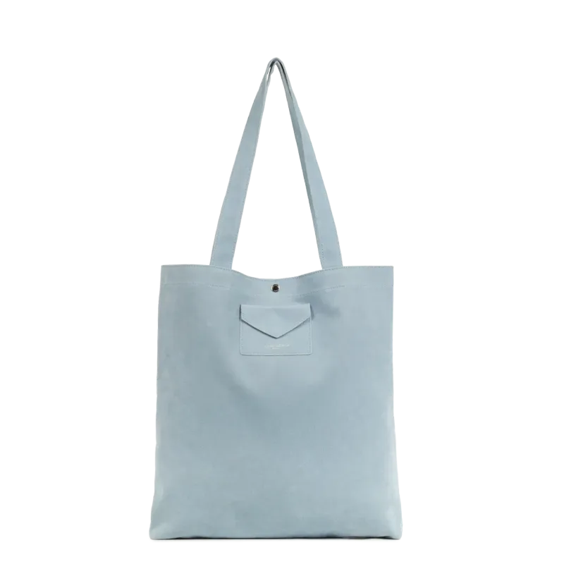 Suédine KBA Sac cabas épaule Bleu fumé LANCASTER