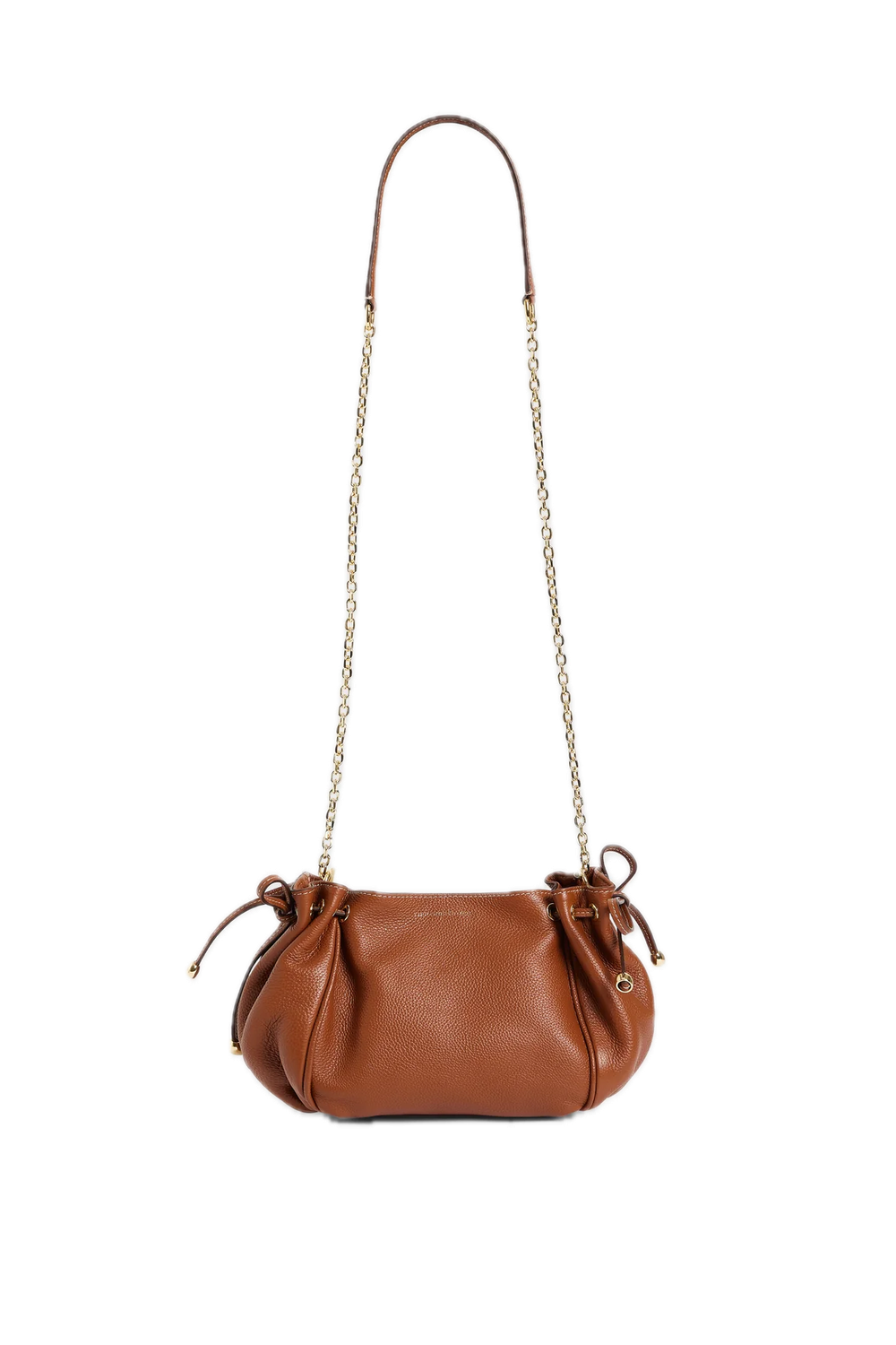 Sac bandoulière en cuir - LE MINI 24 Gerard Darel Tan