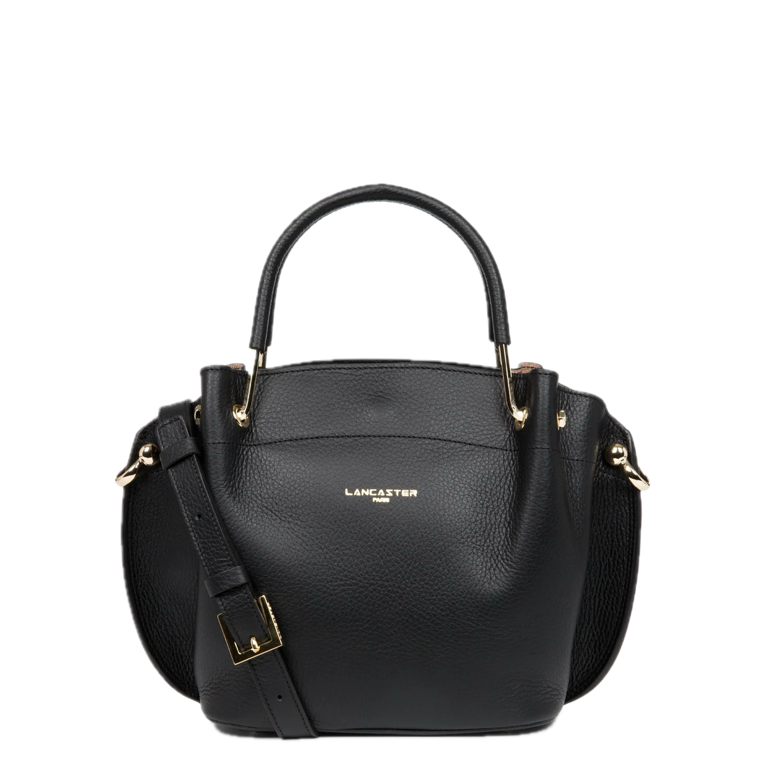 Sac à main FOULONNÉ DOUBLE LOUISA Noir LANCASTER