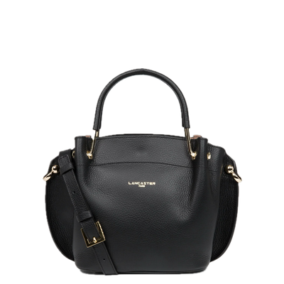 Sac à main FOULONNÉ DOUBLE LOUISA Noir LANCASTER