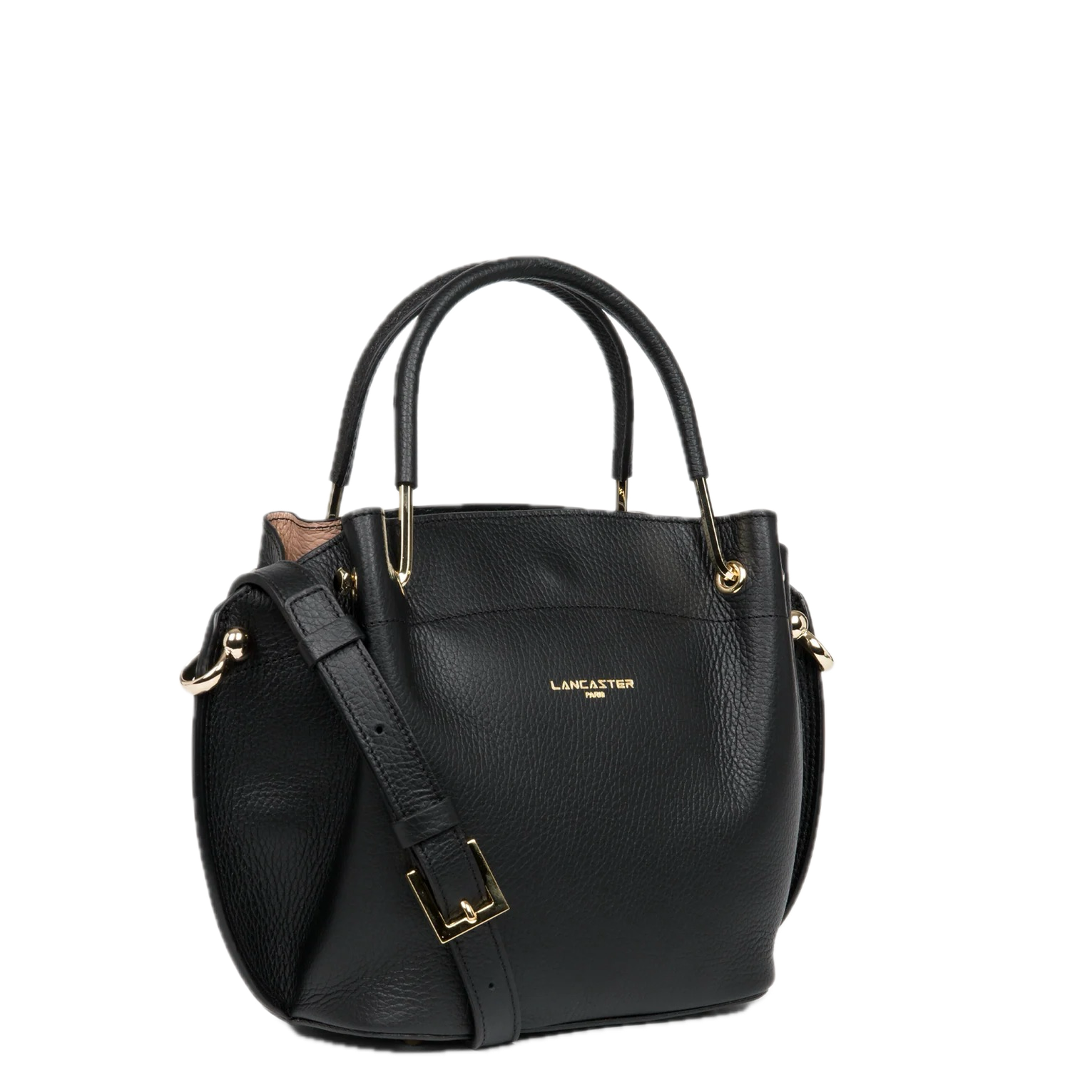 Sac à main FOULONNÉ DOUBLE LOUISA Noir LANCASTER