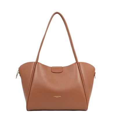 Sac cabas épaule Ida Double Camel LANCASTER Sac cabas épaule Ida Double Camel LANCASTER