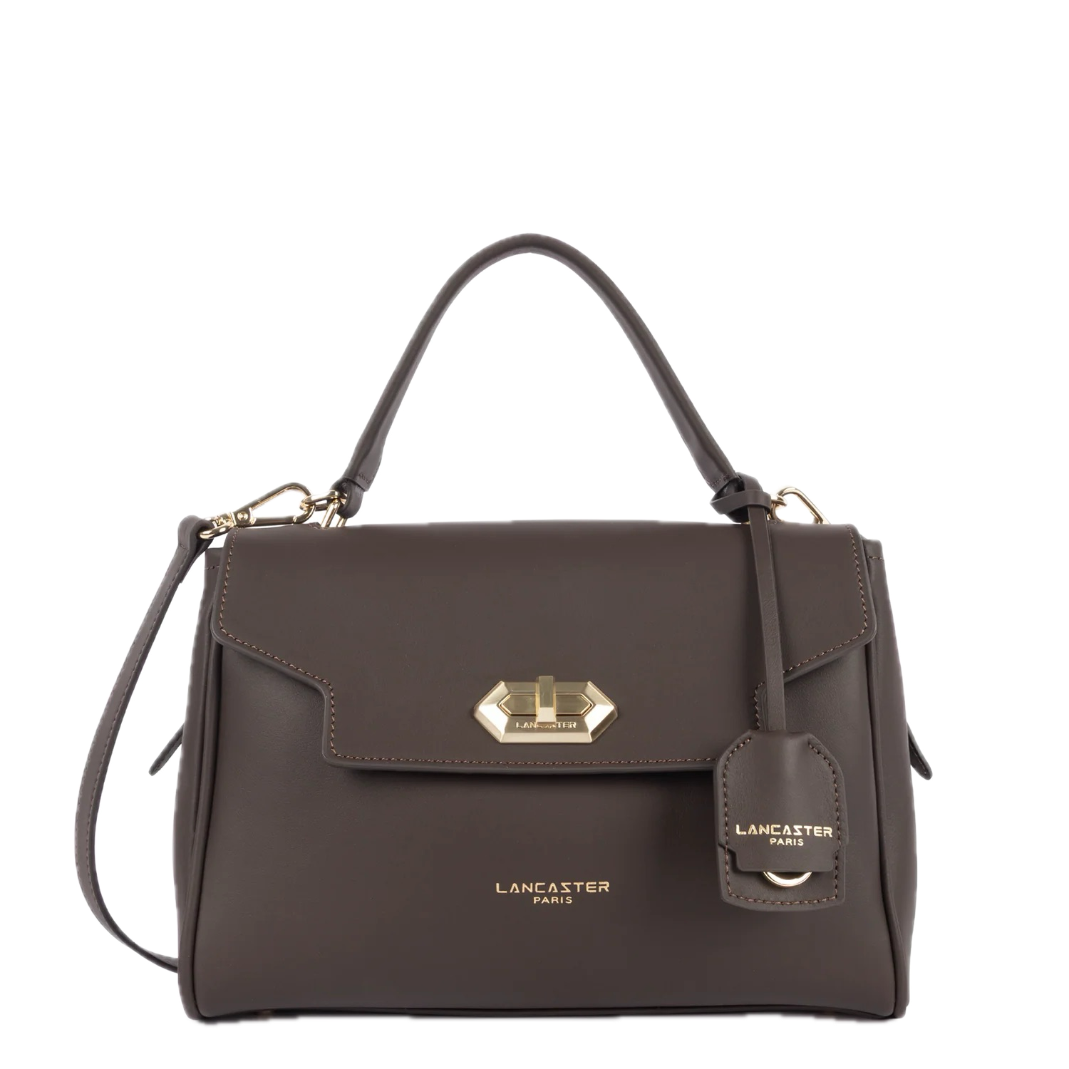Sac à main DONNA GRACE cuir Marron foncé LANCASTER
