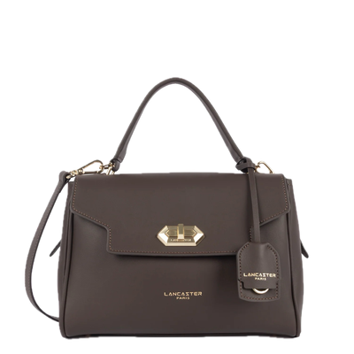 Sac à main DONNA GRACE cuir Marron foncé LANCASTER Sac à main DONNA GRACE cuir Marron foncé LANCASTER