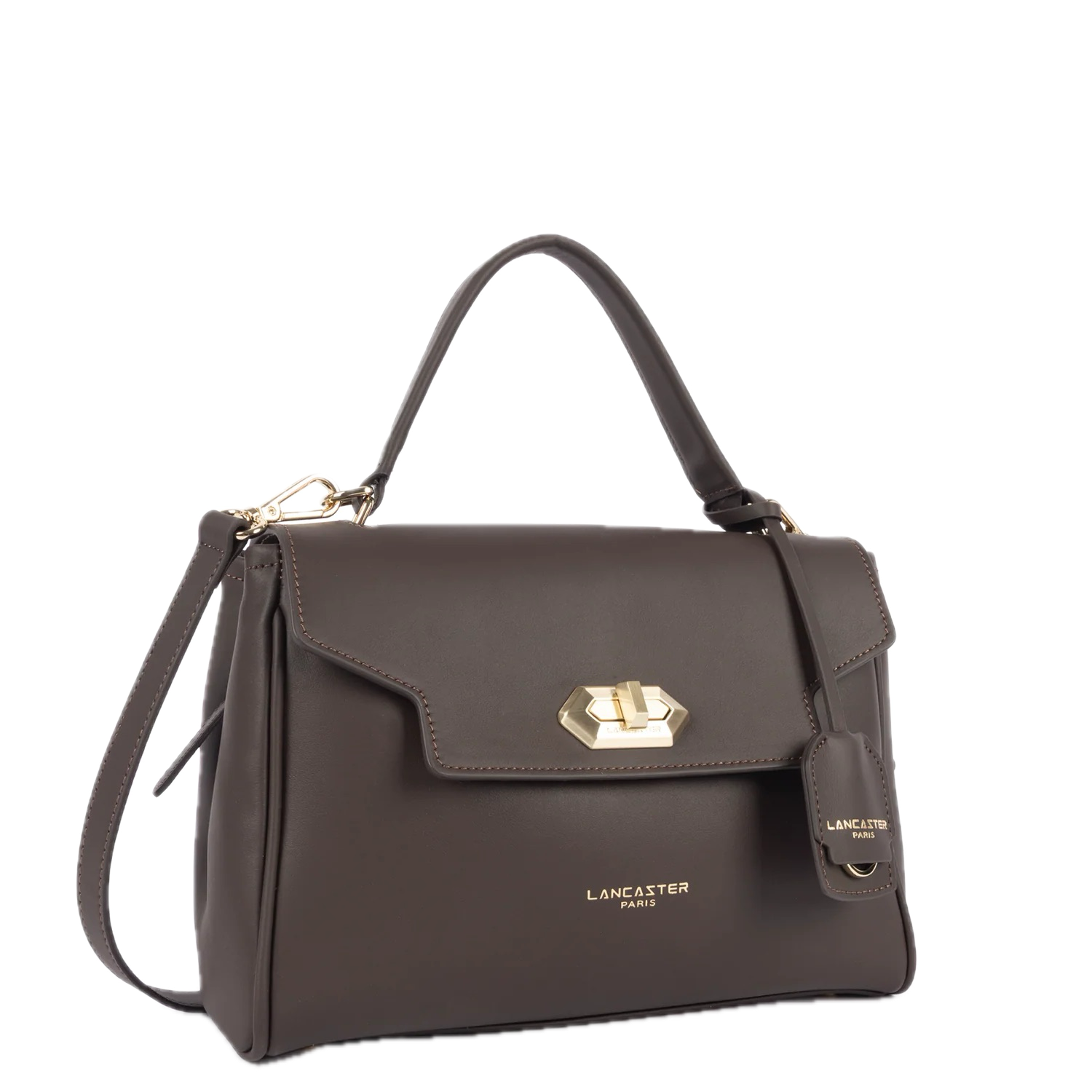 Sac à main DONNA GRACE cuir Marron foncé LANCASTER