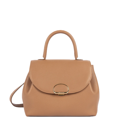 Grand Milano Pia Sac à main Moka cuir LANCASTER