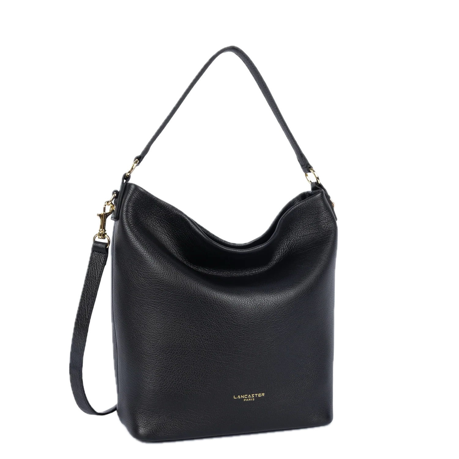 Grand sac seau cuir DUNE Noir LANCASTER