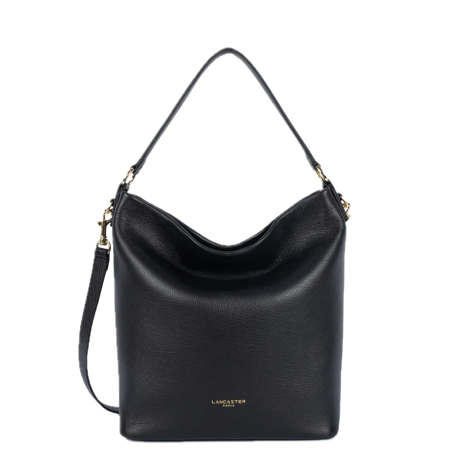 Grand sac seau cuir DUNE Noir LANCASTER