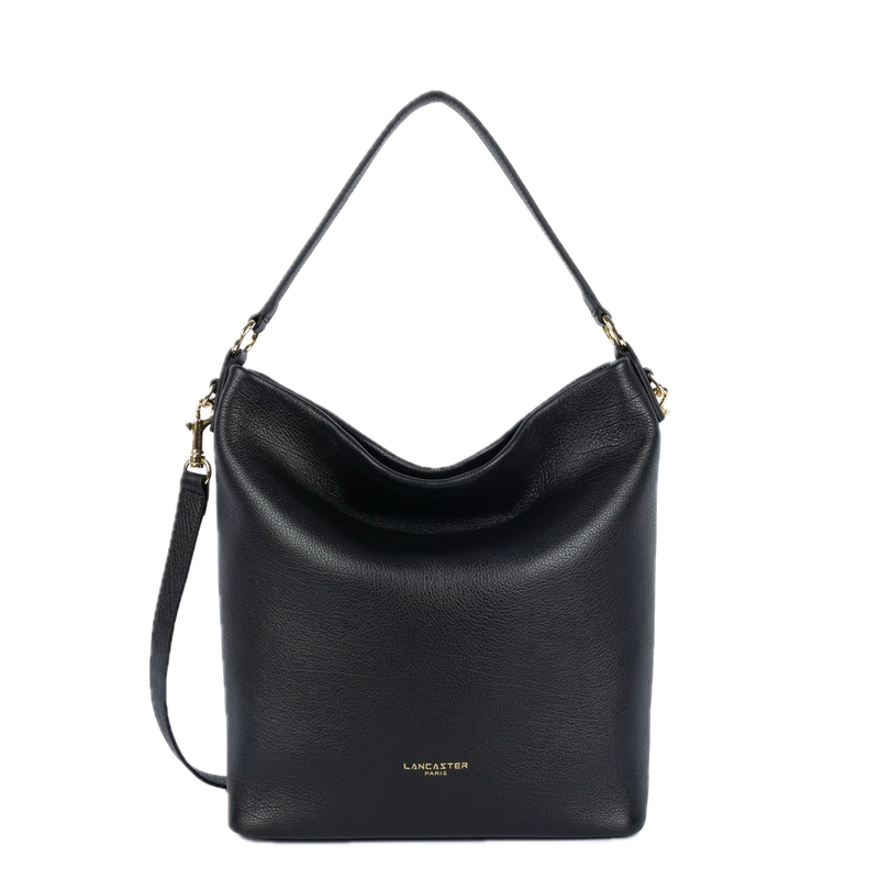 Grand sac seau cuir DUNE Noir LANCASTER