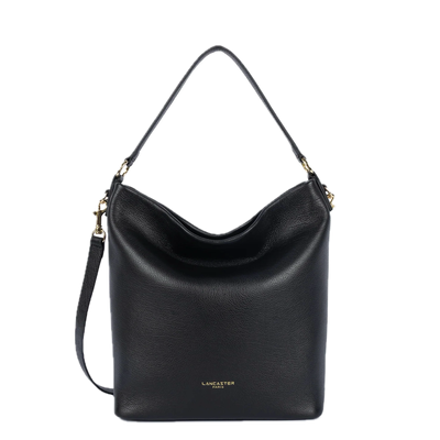 Grand sac seau cuir DUNE Noir LANCASTER