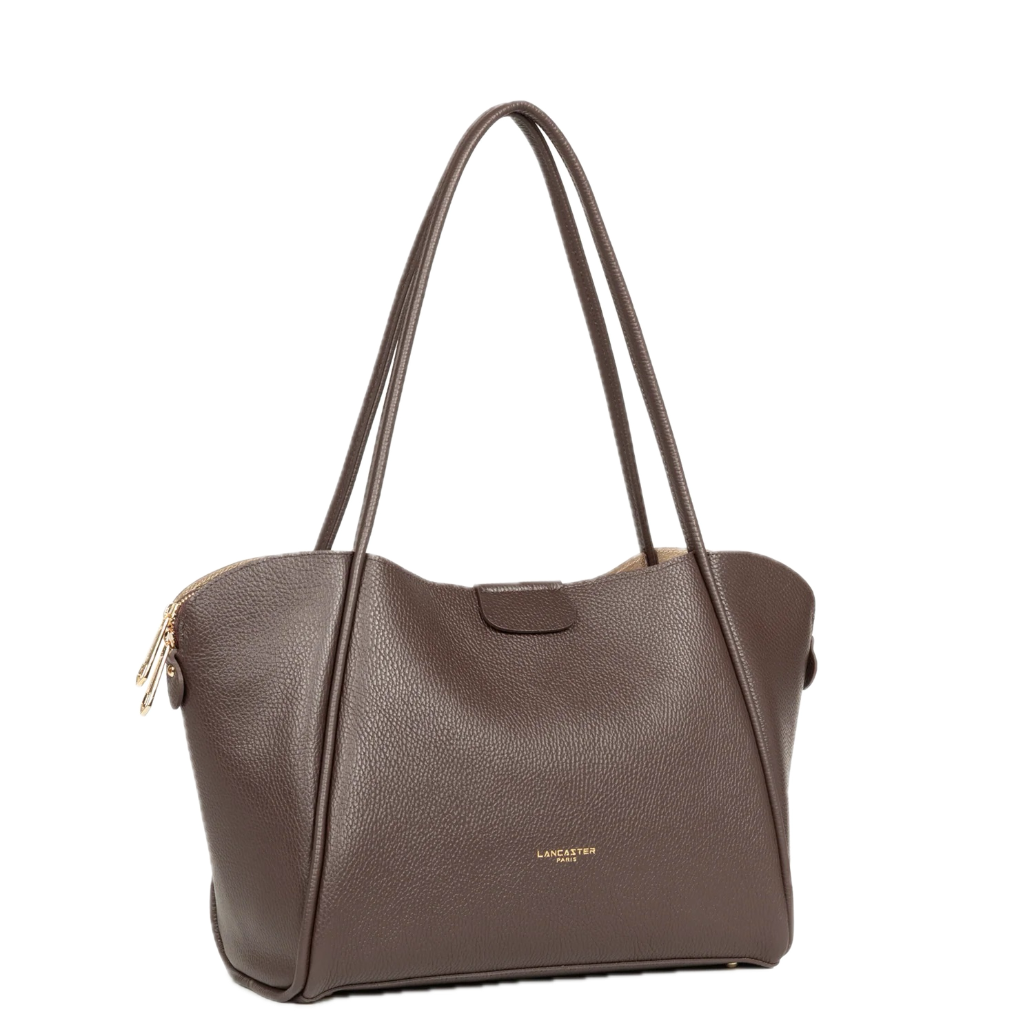 Sac cabas épaule Ida Double Marron LANCASTER
