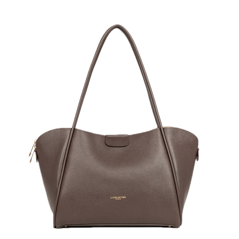 Sac cabas épaule Ida Double Marron LANCASTER
