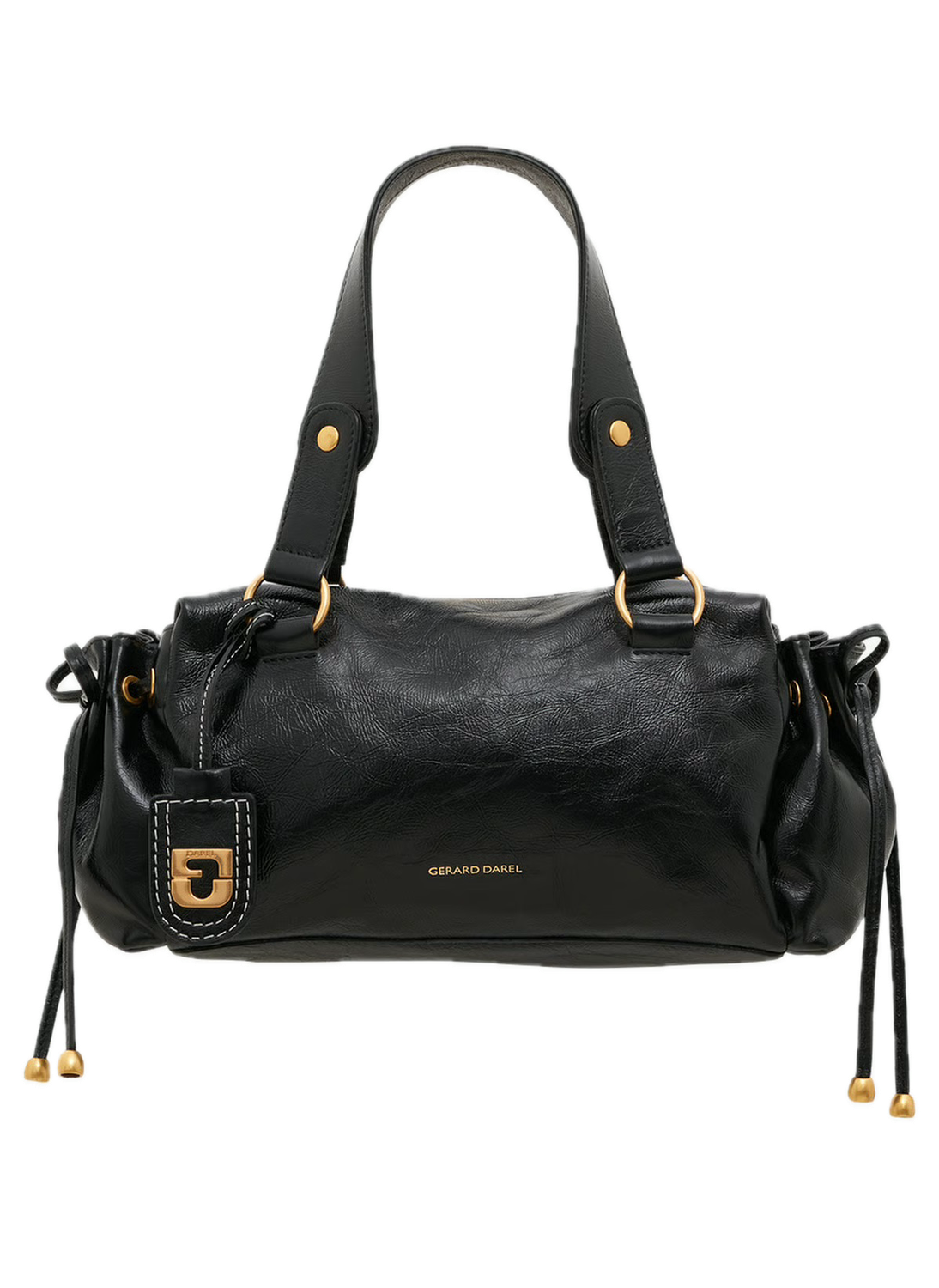 Sac à main en cuir effet froissé Noir GRACE GERARD DAREL Sac à main en cuir effet froissé Noir GRACE GERARD DAREL