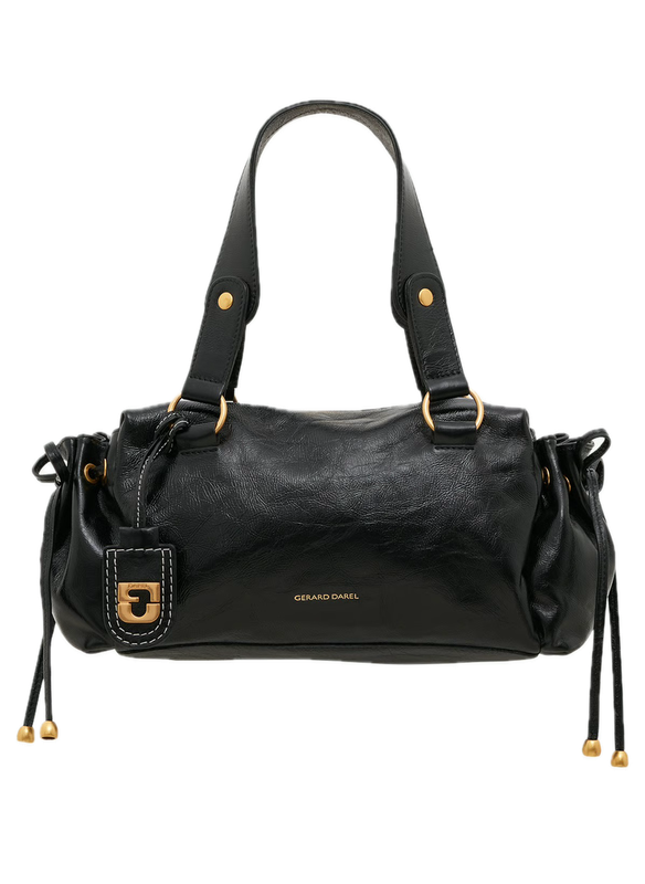 Sac à main en cuir effet froissé Noir GRACE GERARD DAREL Sac à main en cuir effet froissé Noir GRACE GERARD DAREL