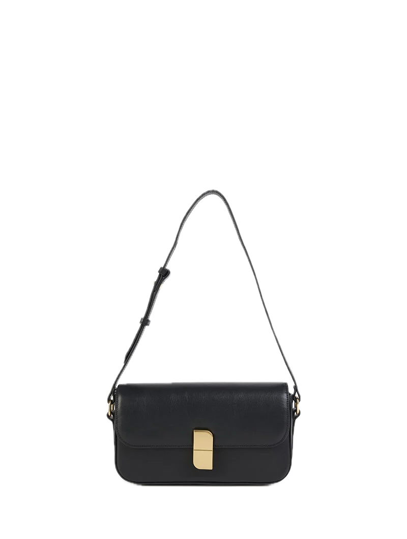 Sacs porté épaule / travers Alice Small Noir - Cuir lisse Nat&Nin