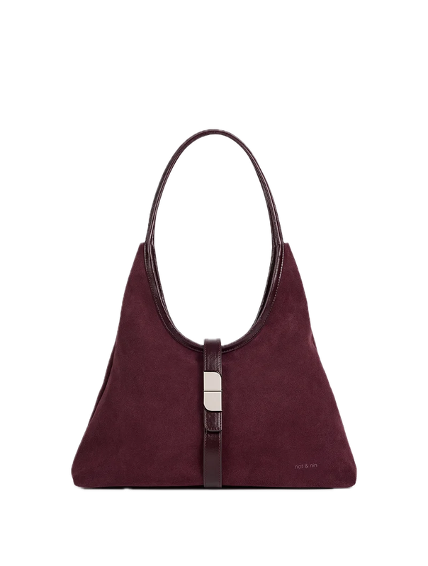 Sacs porté épaule Roméo Aubergine - Cuir suédé NAT&NIN Sacs porté épaule Roméo Aubergine - Cuir suédé NAT&NIN