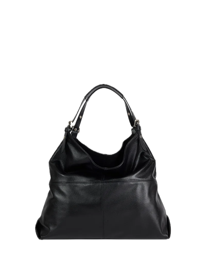 Sacs porté épaule Athena Noir - Cuir lisse NAT&NIN