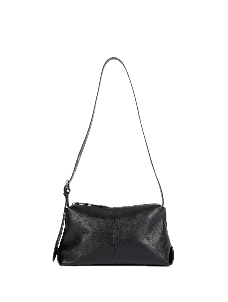 Sacs porté épaule / travers Berry Noir - Cuir lisse NAT&NIN