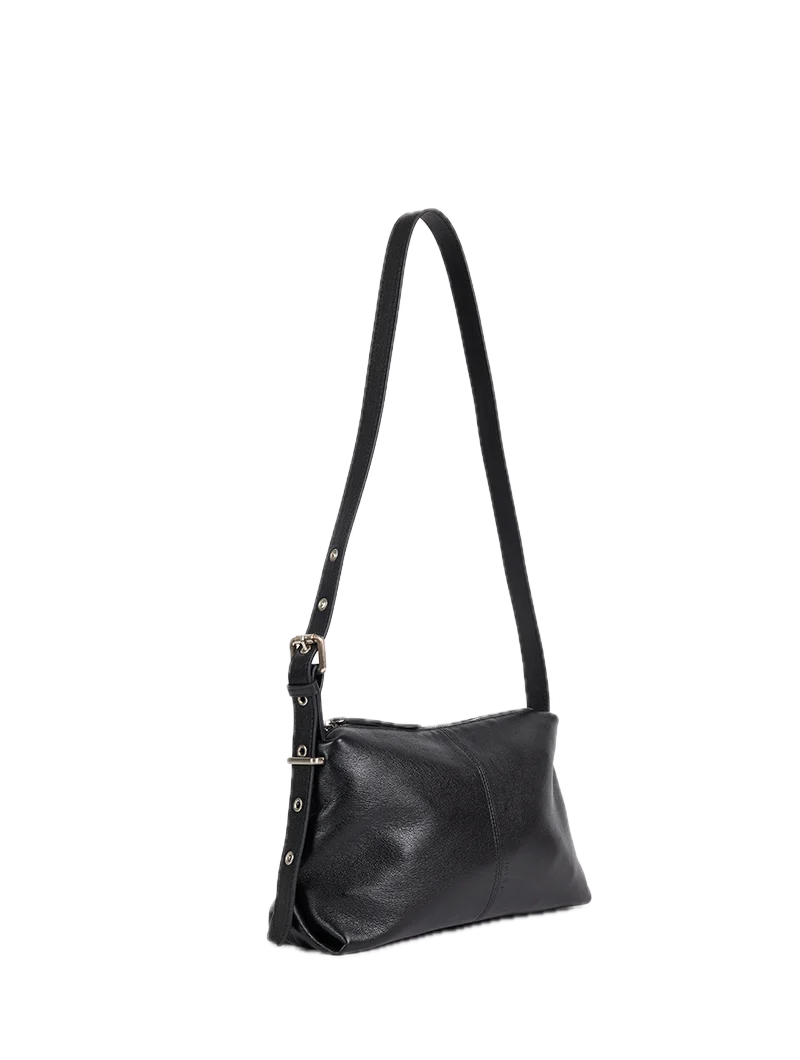Sacs porté épaule / travers Berry Noir - Cuir lisse NAT&NIN