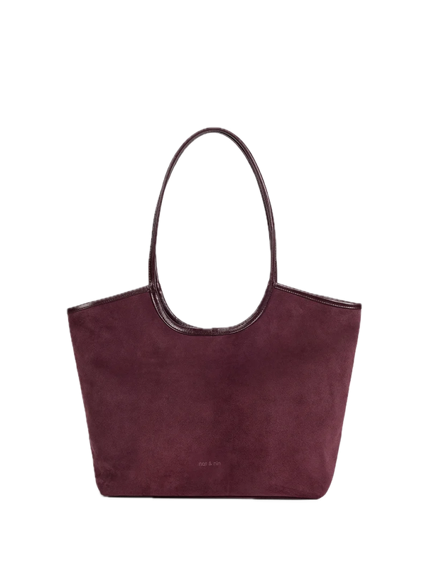 Sac cabas cuir peau Milan Aubergine bordeaux Nat & Nin Sac cabas cuir peau Milan Aubergine bordeaux Nat & Nin