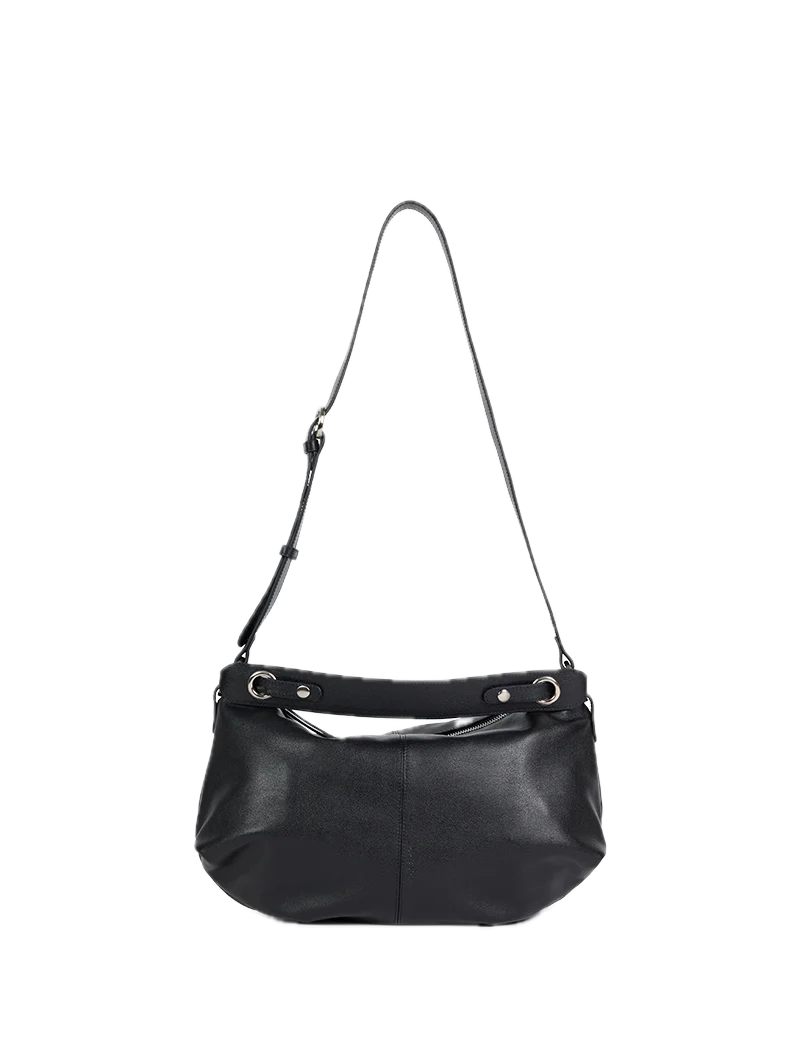 Sacs porté épaule / travers Hera Noir cuir lisse NAT&NIN