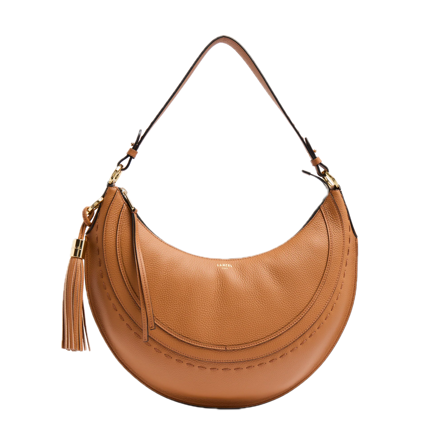 SAC HOBO ZIPPE M Camel HOBOHEME DE LANCEL