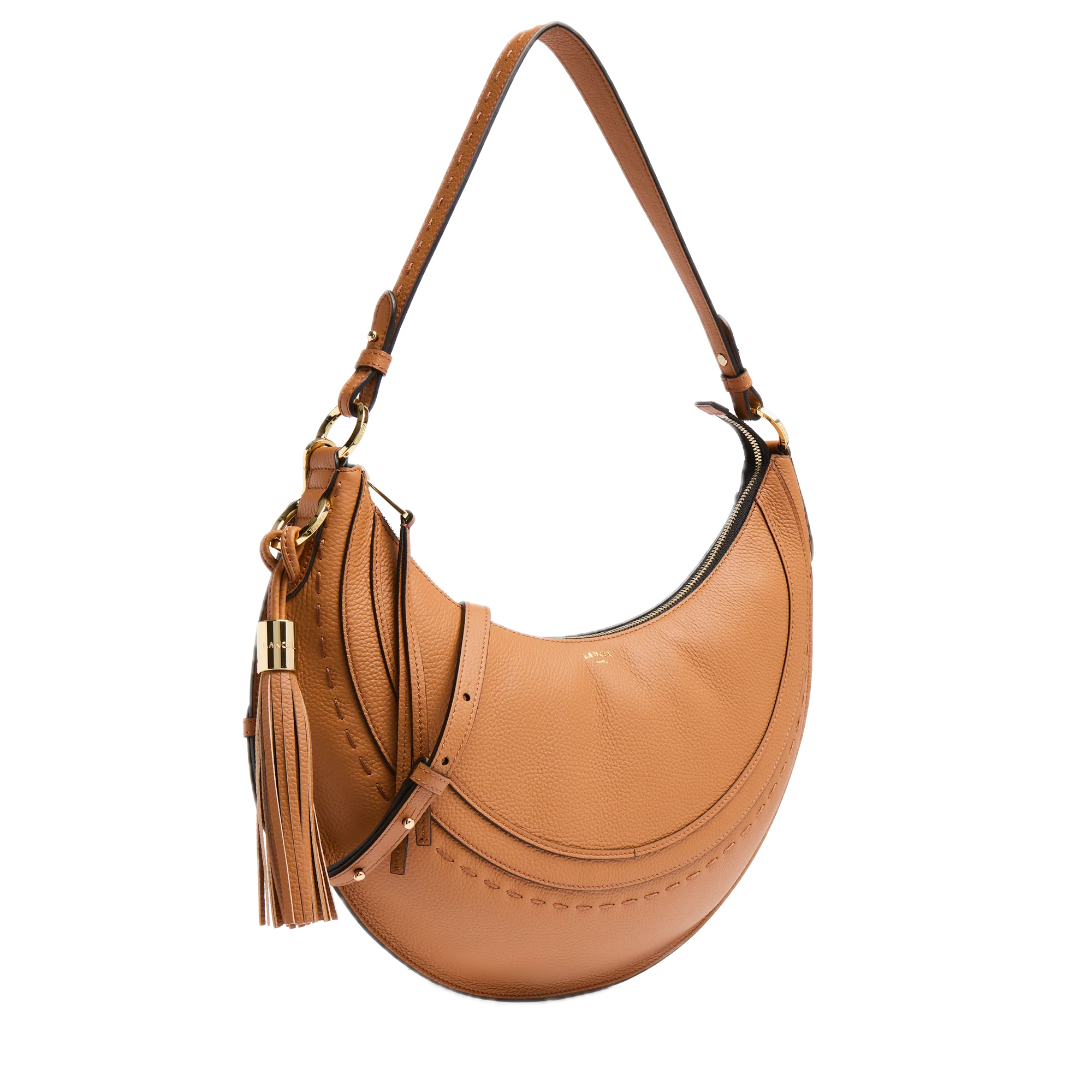 SAC HOBO ZIPPE M Camel HOBOHEME DE LANCEL