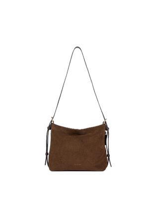 Sac porté épaule/ travers Mini - Moreen Ebène - Cuir suédé NAT&NIN Sac porté épaule/ travers Mini - Moreen Ebène - Cuir suédé NAT&NIN