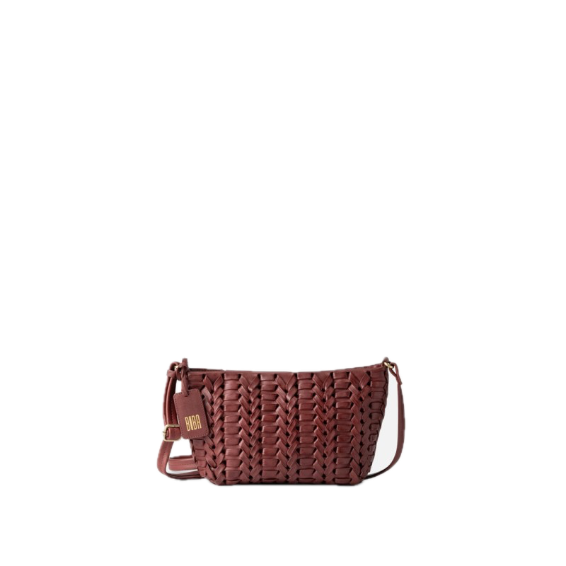 Sac porté travers cuir tressé bordeaux Elk BIBA Sac porté travers cuir tressé bordeaux Elk BIBA