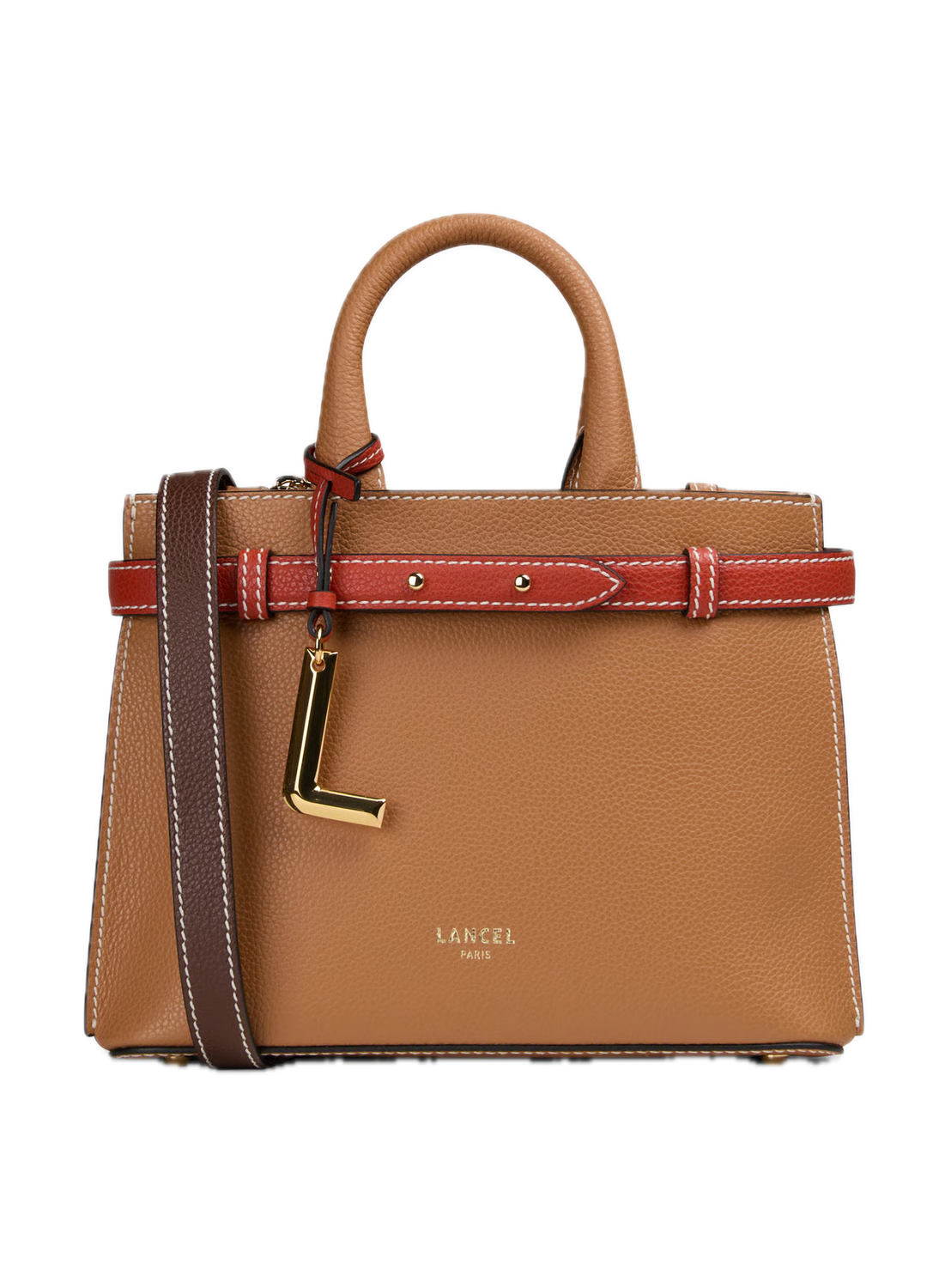 Sac à main / bandoulière en cuir S - Camel, chocolat, orange – FAUBOURG LANCEL Sac à main / bandoulière en cuir S - Camel, chocolat, orange – FAUBOURG LANCEL