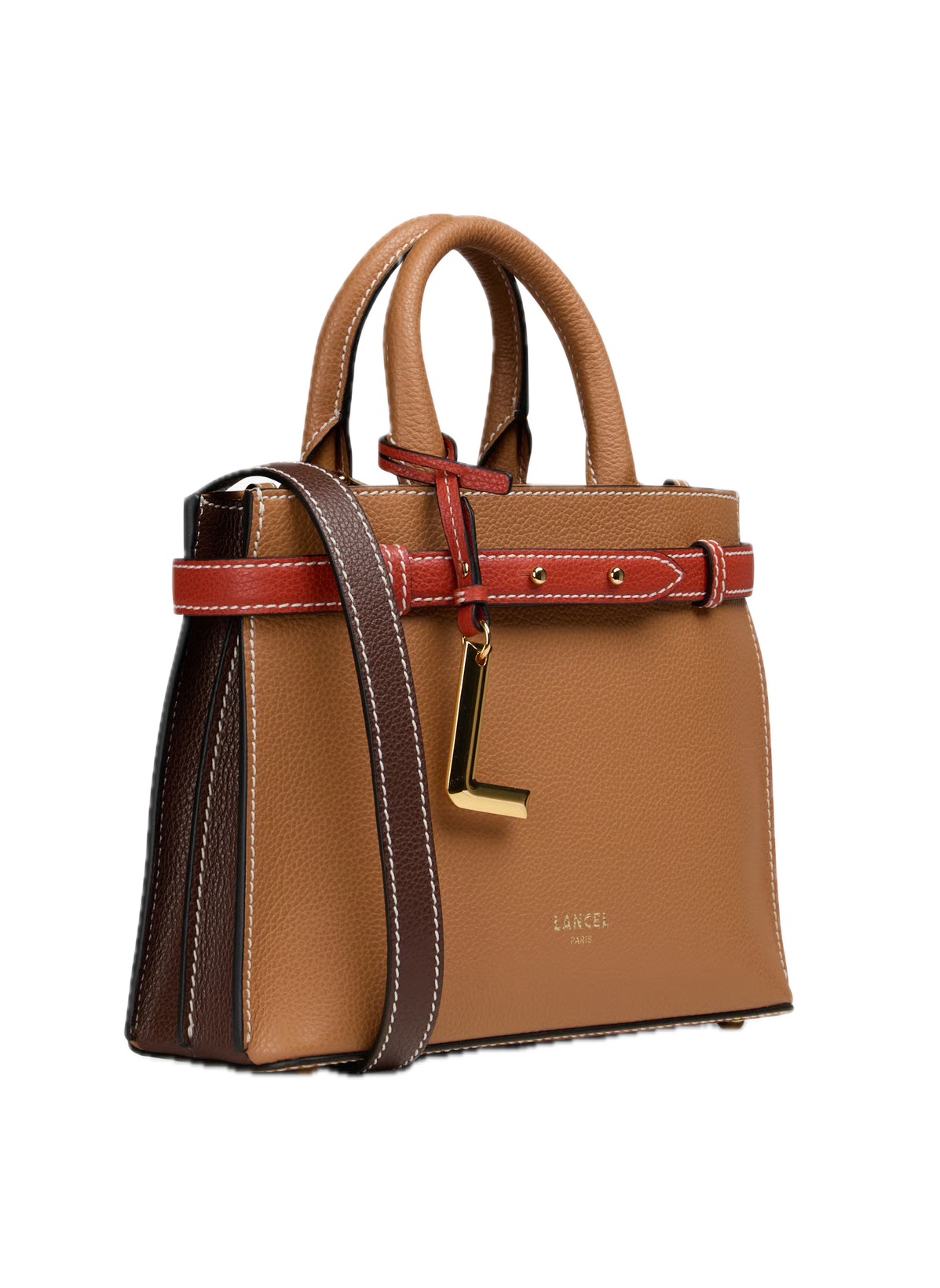 Sac à main / bandoulière en cuir S - Camel, chocolat, orange – FAUBOURG LANCEL