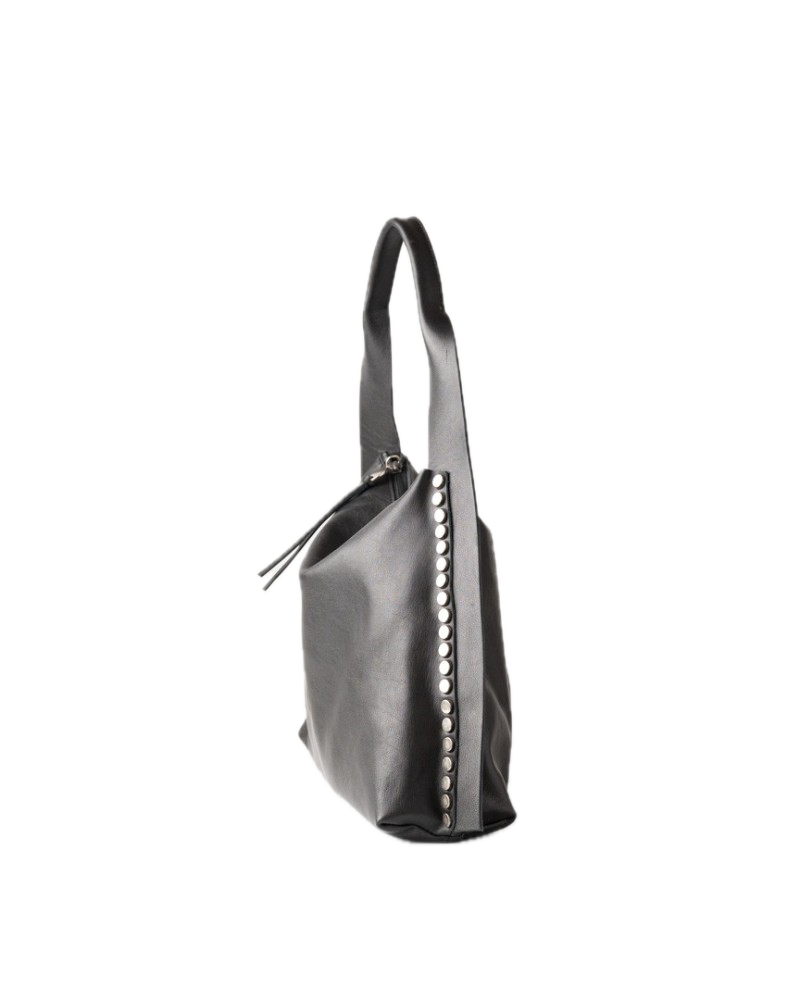Sac hobo cuir/clous Noir BIBA Vienna