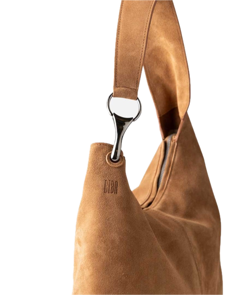 Sac porté épaule hobo cuir BIBA Jackpot Marron tabac