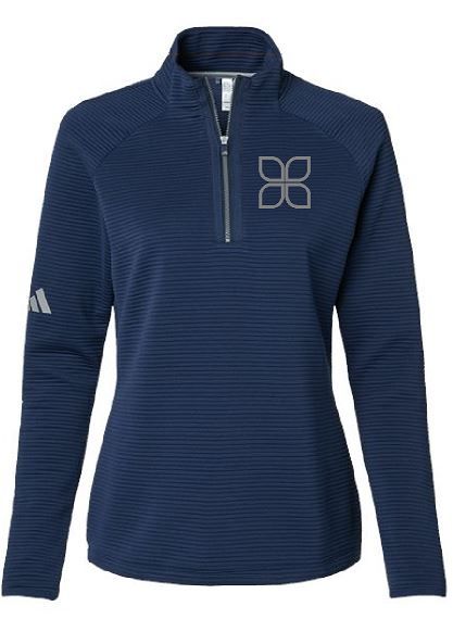 LADIES ADIDAS SPACER 1/4 ZIP PULLOVER