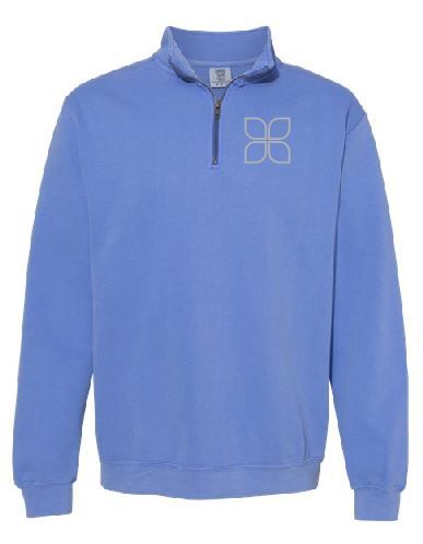 COMFORT COLORS 1/4 ZIP-FLO BLUE