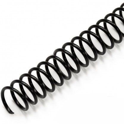 Arillo Plastico Coil 4:1 12, Spiral Binding, Negro, 8 Mm (5/16) 100 Unidades