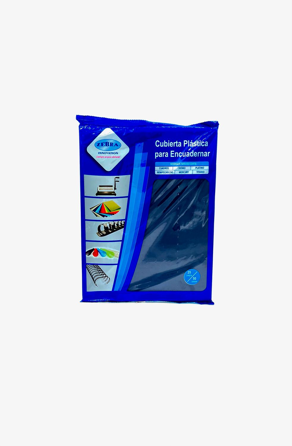 Cubierta Rallada Color Azul Marino Tamaño Carta, 25 Juegos