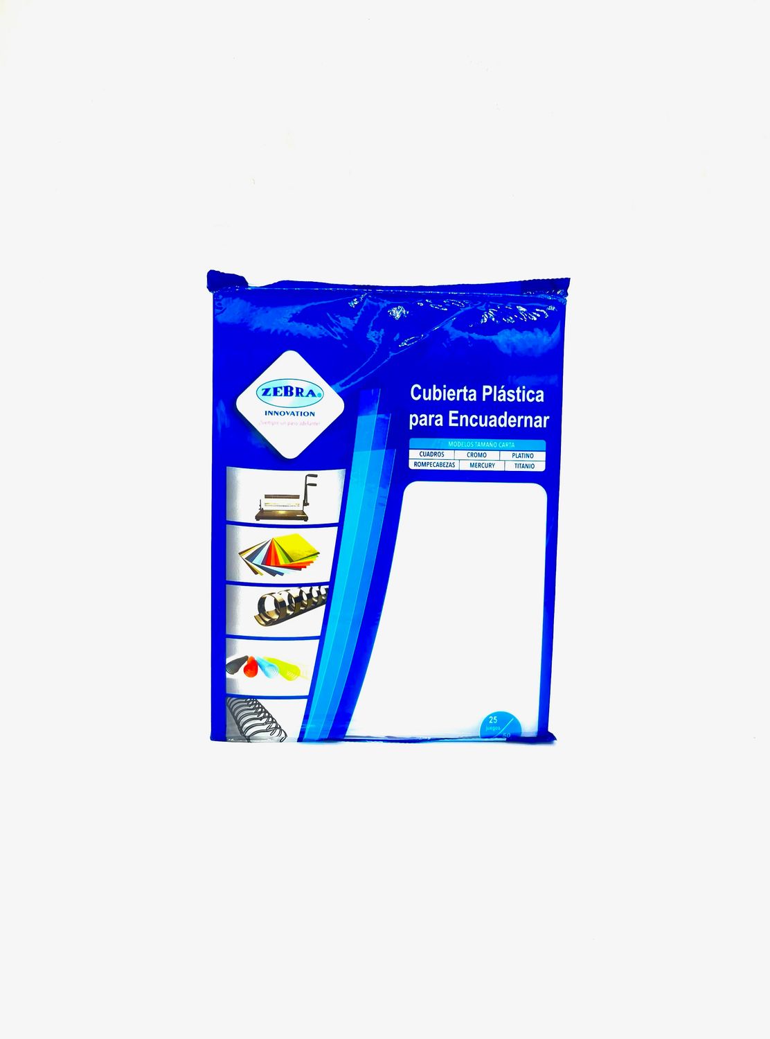 Cubierta Lisa Cristal Tamaño Carta, 25 Juegos
