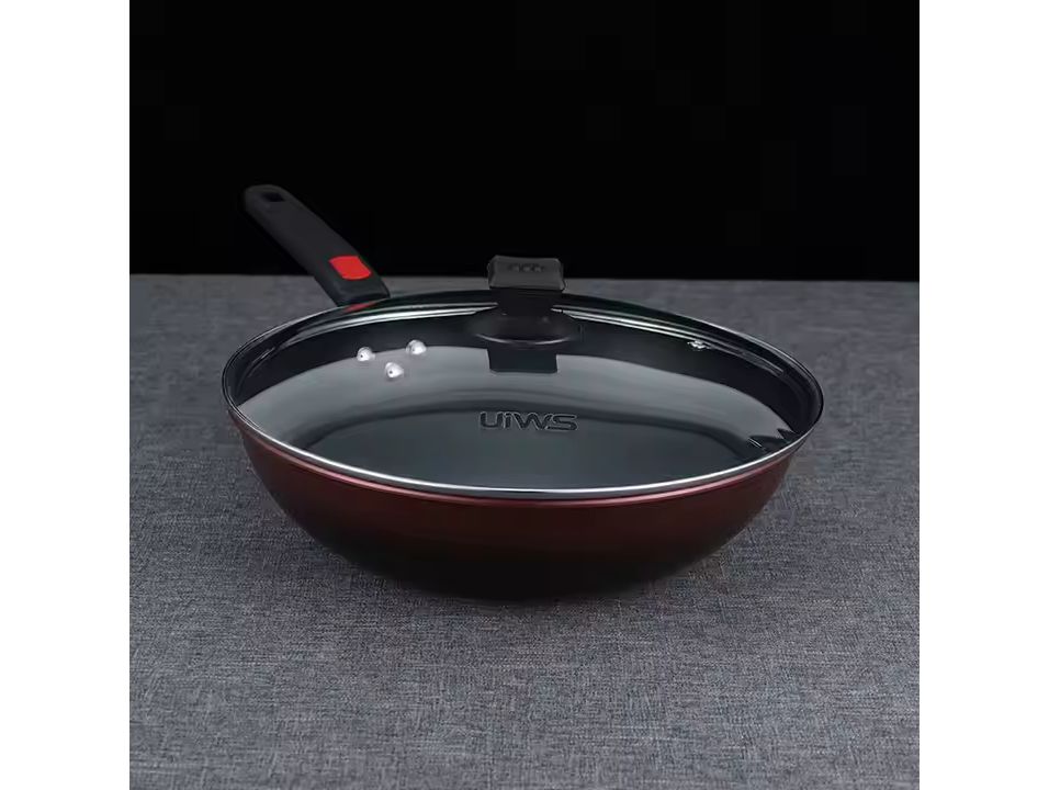 Non stick wok 32cm high capacity with lid. Free Shipping!!