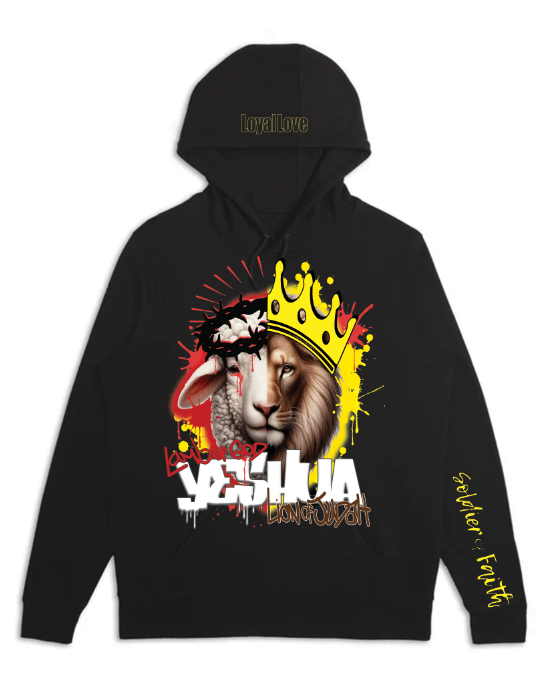 YESHUA HOODIE Revelation 5:5–6  &quot;See the lion of the tribe of Judah, the root of David has triumphed&quot; &quot;I saw a lamb looking as if it had been slain standing in the center of the throne&quot;