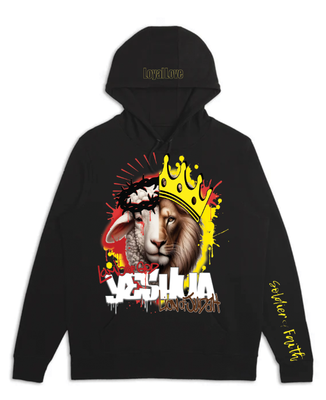YESHUA HOODIE Revelation 5:5–6  &quot;See the lion of the tribe of Judah, the root of David has triumphed&quot; &quot;I saw a lamb looking as if it had been slain standing in the center of the throne&quot;