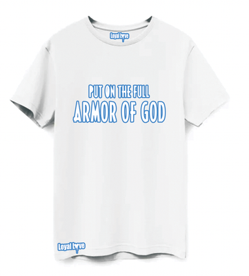 ARMOR OF GOD T-SHIRT represents the spiritual protection provided by God in times of spiritual struggles.