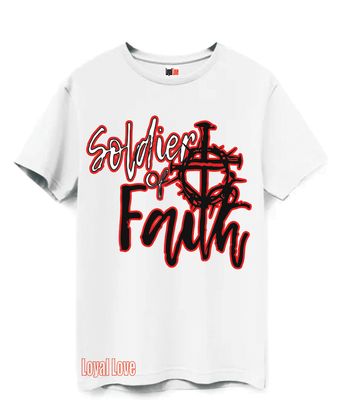 SOLDIER OF FAITH T-SHIRT  Psalm 56:3 "When I am afraid, I put my trust in You. In God, whose word I praise—in God I trust and am not afraid. What can mere mortals do to me?"