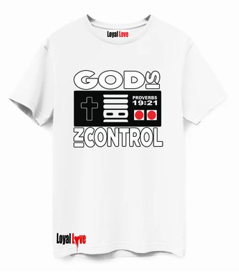 GOD IS IN  CONTROL T-SHIRT  Matthew 19:26   But Jesus looked at them and said, "With man this is impossible, but with God all things are possible."