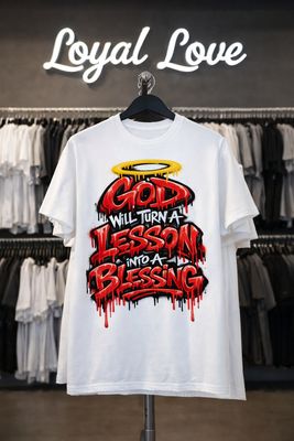 God will turn a lesson into a blessing t-shirt