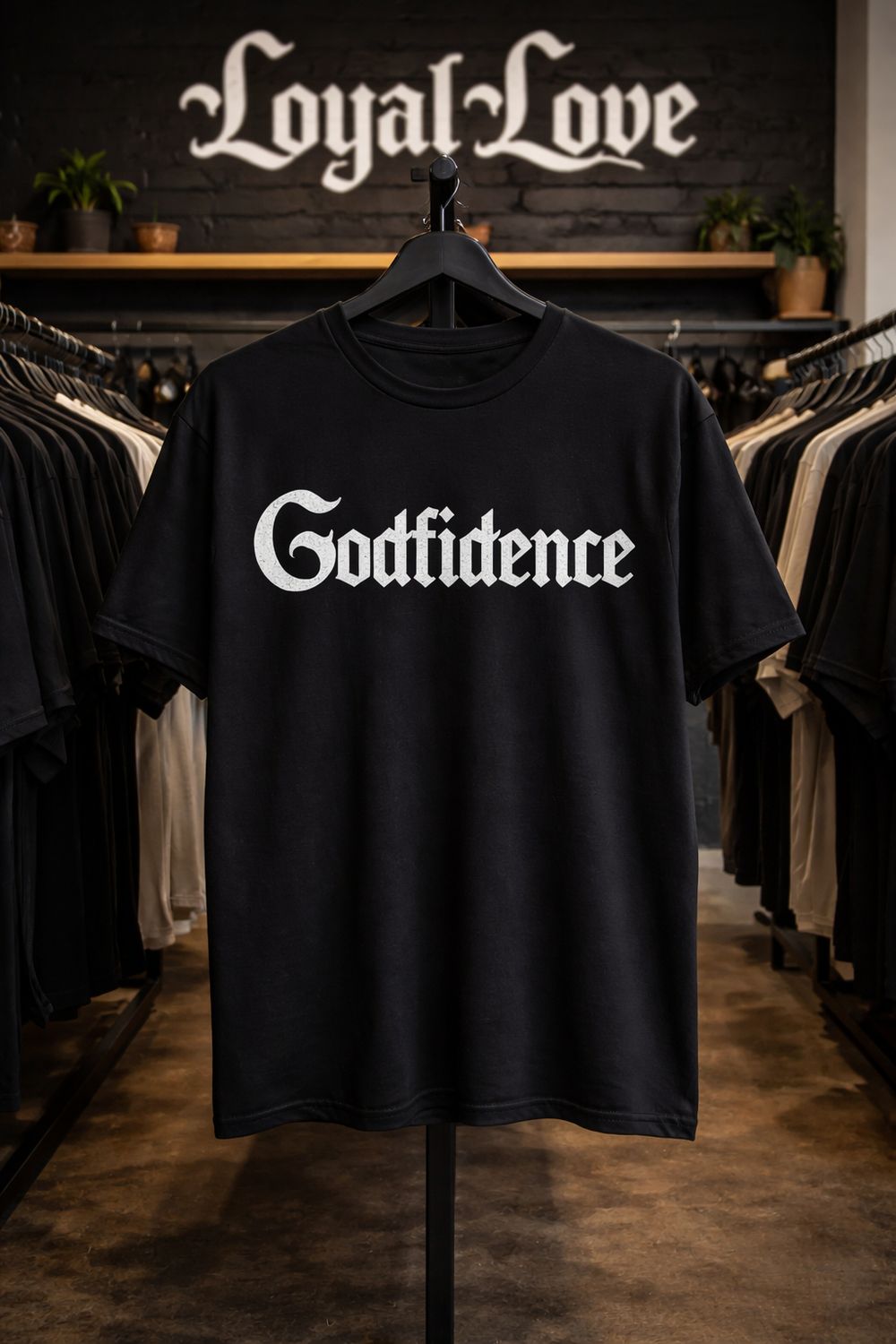 Godfidence t-shirt Do not put your trust in man, over God.