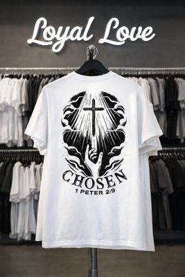 Chosen t-shirt 1 Peter 2:9 defines believers' identity as a "chosen people, a royal priesthood, a holy nation, God’s special possession".