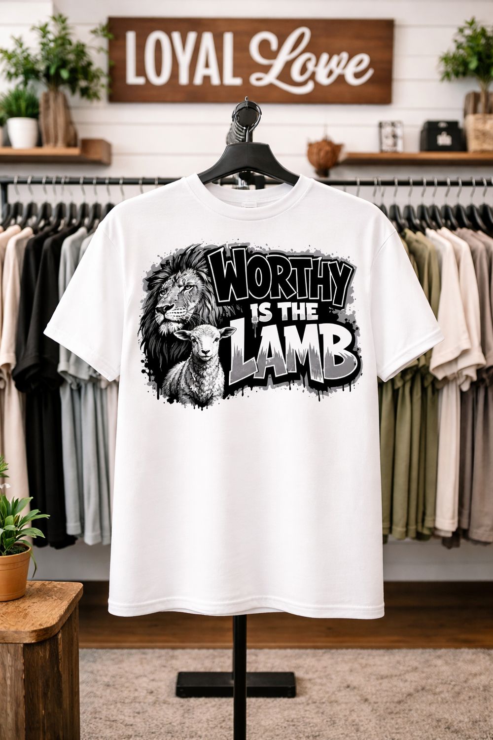 Revelation 5:12, declaring Jesus Christ deserving of all glory and authority because of his voluntary sacrifice