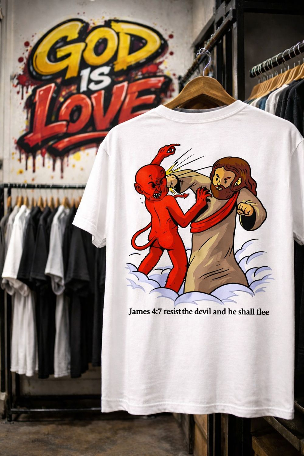 James 4:7 resist the devil and he shall flee.