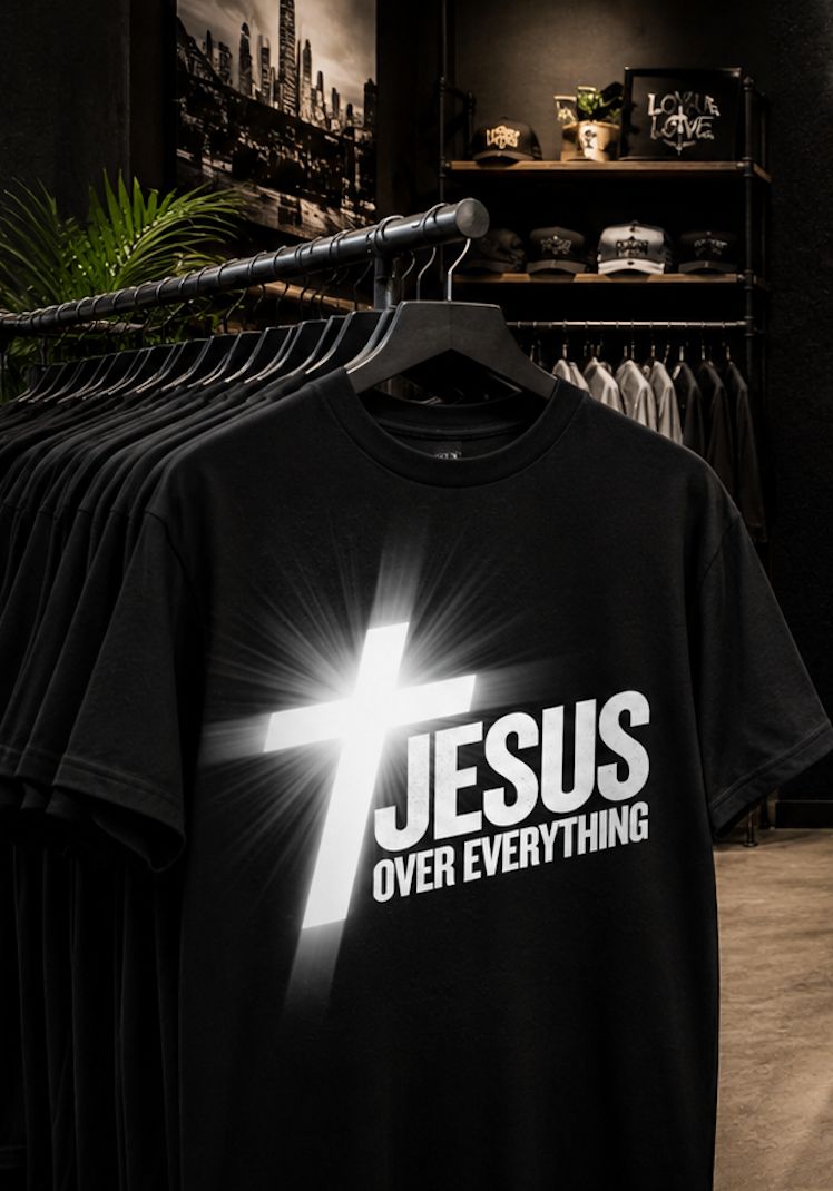 Jesus over Everything shine Tshirt